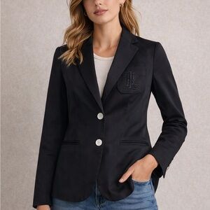 Lauren Ralph Lauren Black size 6 Single-Breasted Notch Lapel Blazer